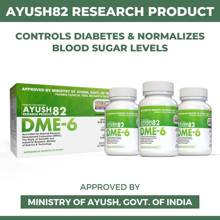 Ayurvedic Diabetes Control Medicine DME-6 | Natural Blood Sugar Support | CCRAS